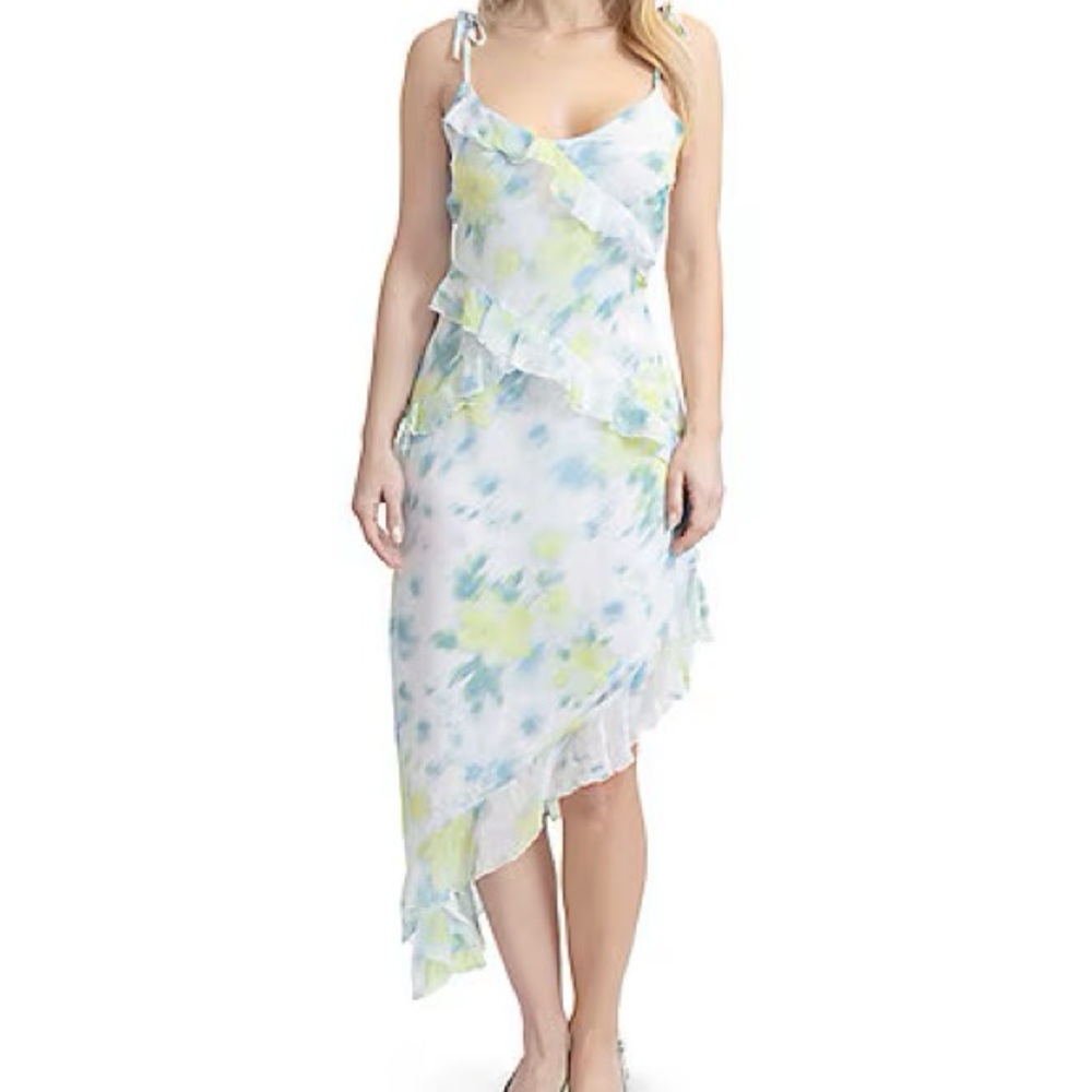 NWT Stevie by Steve Madden Floral Asymmetrical Ruffle Dress - XL